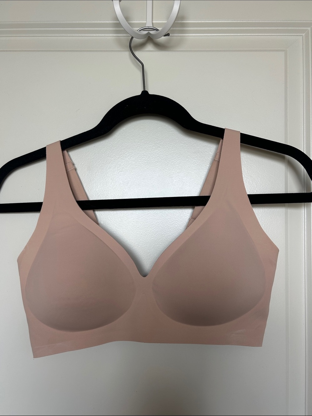 Seamless Light Pink Wireless Scoop Bra - Women Intimates